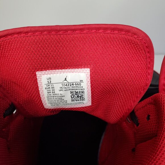 Pre-Loved Nike Air Jordan 1 Mid Reverse Bred Size 12 554724-660 - Picture 3 of 13